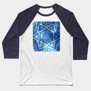 Blue striped kaleidoscope with bokeh Baseball T-Shirt